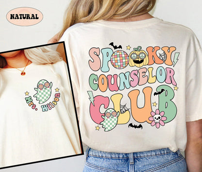School Counselor Halloween Shirt, Spooky Counselor Club Shirt, Retro Halloween Counselor, Custom Counselor Shirt, Counselor Halloween Gift