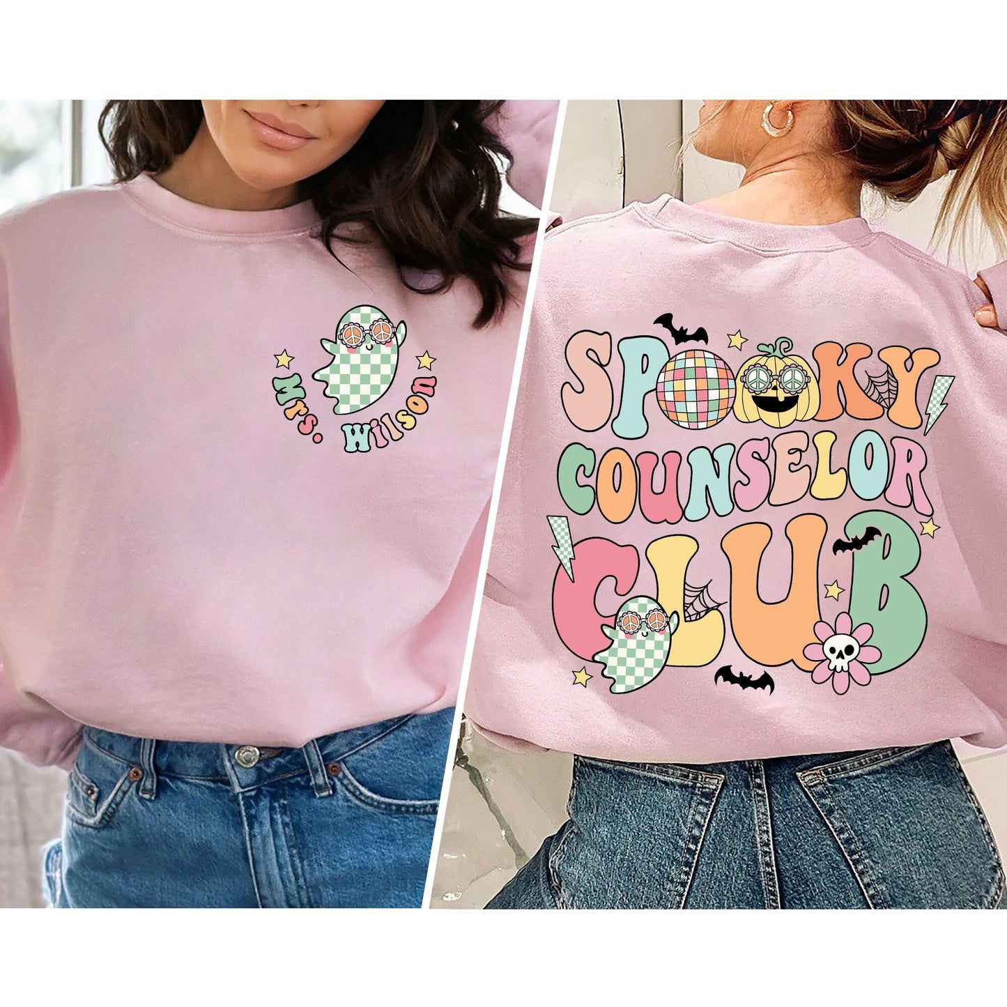 School Counselor Halloween Shirt, Spooky Counselor Club Shirt, Retro Halloween Counselor, Custom Counselor Shirt, Counselor Halloween Gift
