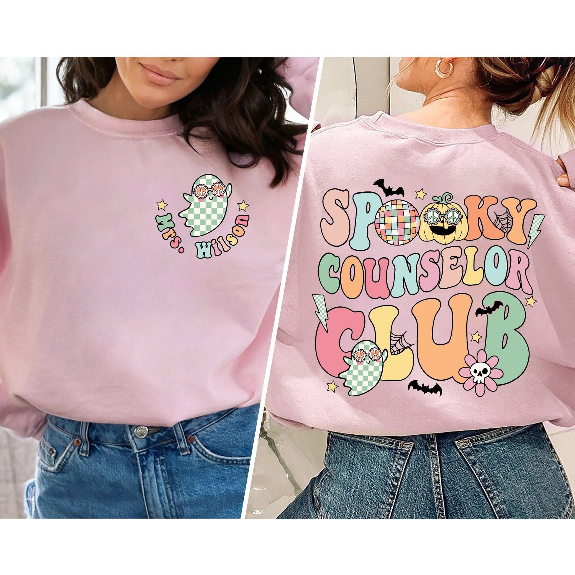 School Counselor Halloween Shirt, Spooky Counselor Club Shirt, Retro Halloween Counselor, Custom Counselor Shirt, Counselor Halloween Gift