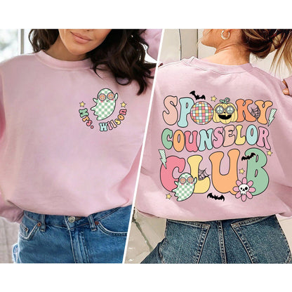 School Counselor Halloween Shirt, Spooky Counselor Club Shirt, Retro Halloween Counselor, Custom Counselor Shirt, Counselor Halloween Gift