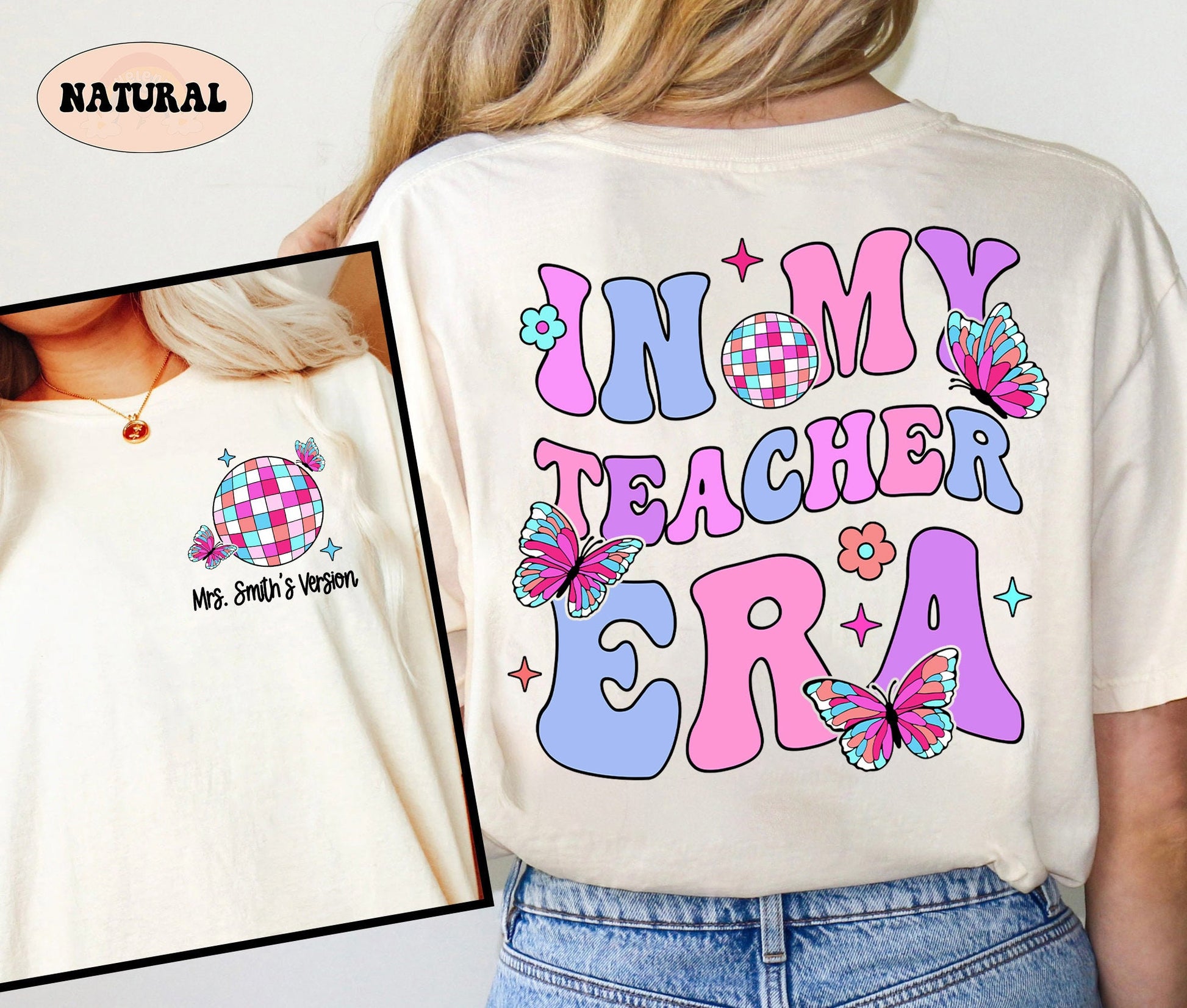 Teacher Shirt, In My Cool Teacher Era, Custom Teacher Name Shirt, Retro Teacher Era Shirt, Back To School Shirt, Teacher Appreciation Gift