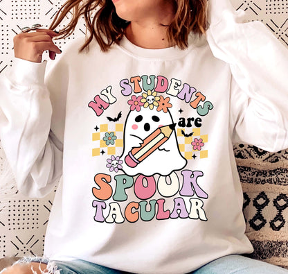 Teacher Halloween Shirt, My Students Are Spooktacular Shirt, Trick Or Teach Shirt, Halloween Kindergarten Teacher, Teacher Halloween Gift