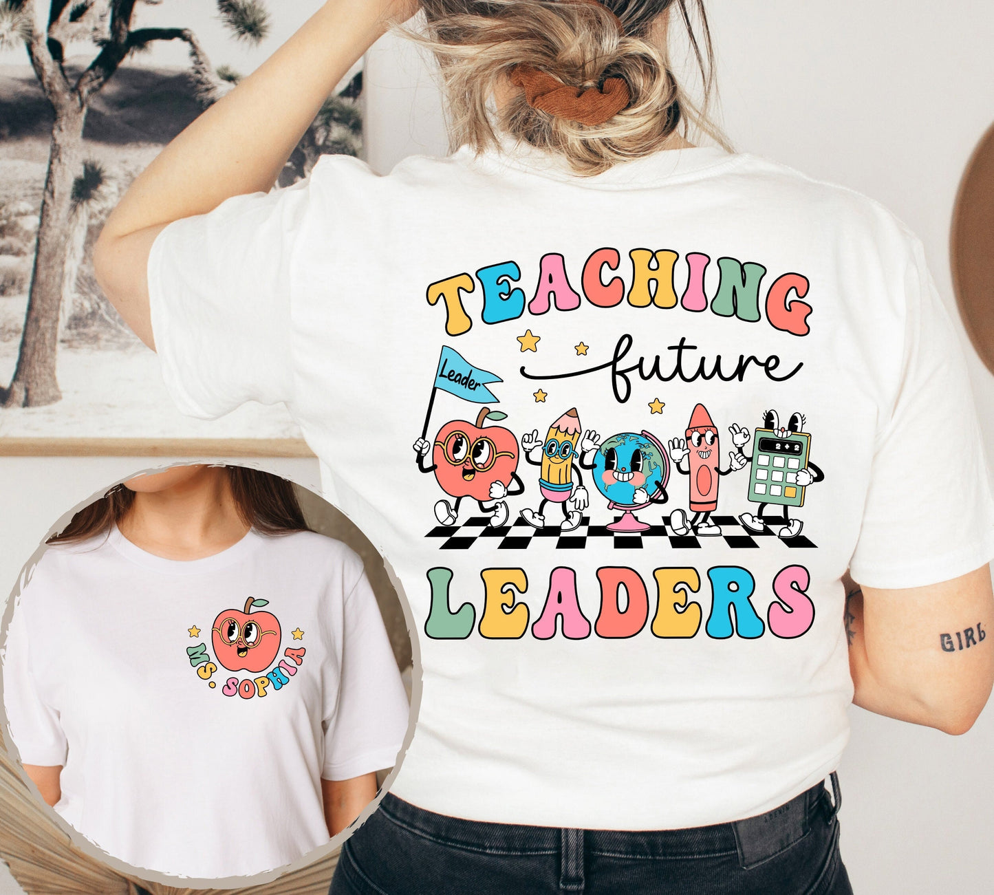Teacher Shirt, Teaching Future Leaders Shirt, Back To School Shirt, Kindergarten Teacher, Custom Teacher Shirt, Teacher Appreciation Gift