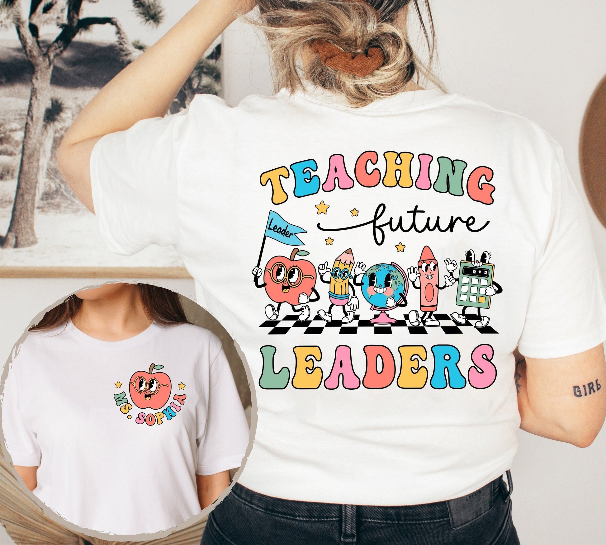 Teacher Shirt, Teaching Future Leaders Shirt, Back To School Shirt, Kindergarten Teacher, Custom Teacher Shirt, Teacher Appreciation Gift