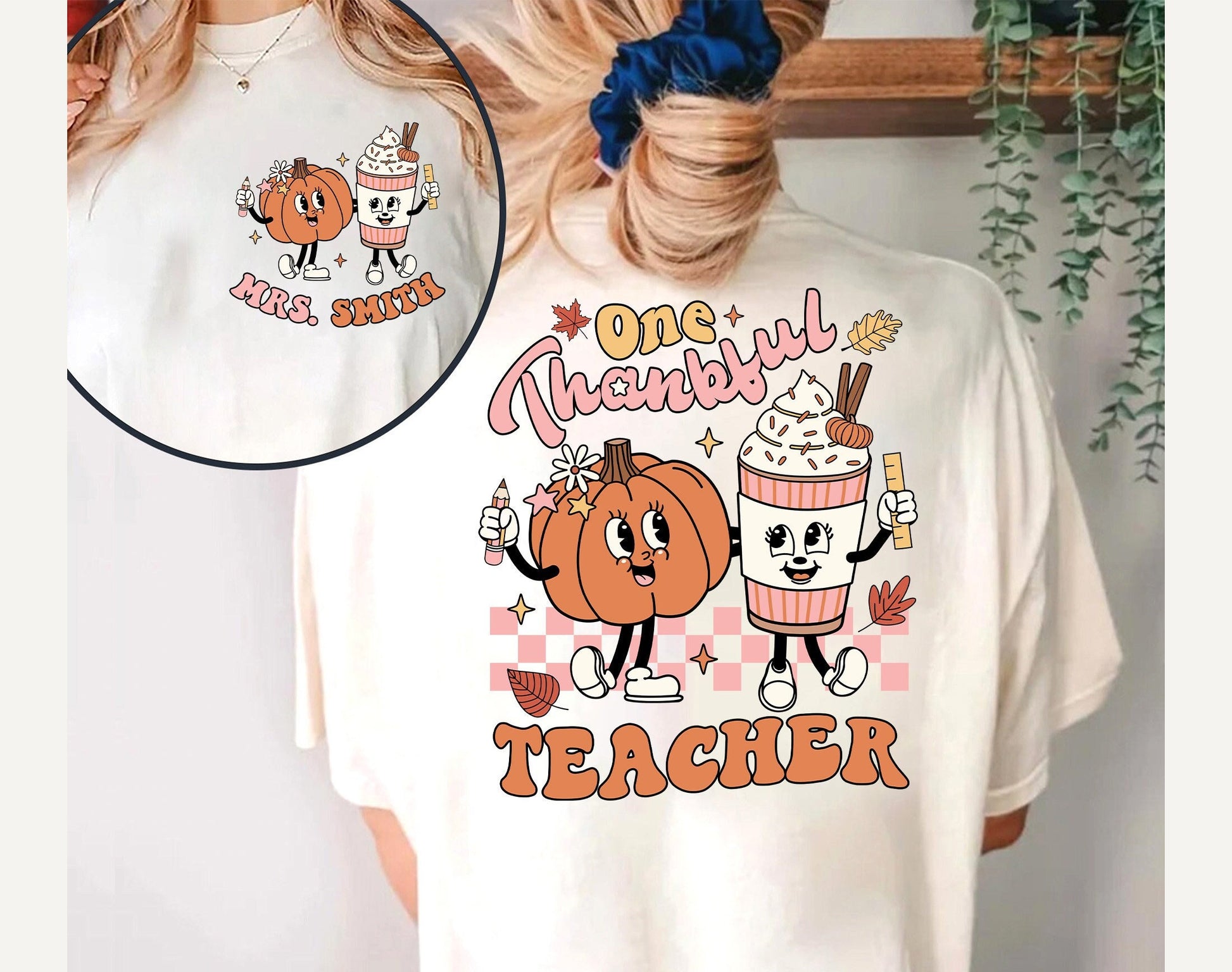 Teacher Shirt, One Thankful Teacher Shirt, Teacher Thanksgiving Shirt, Retro Fall Teacher Shirt, Pumpkin Teacher, Kindergarten Teacher