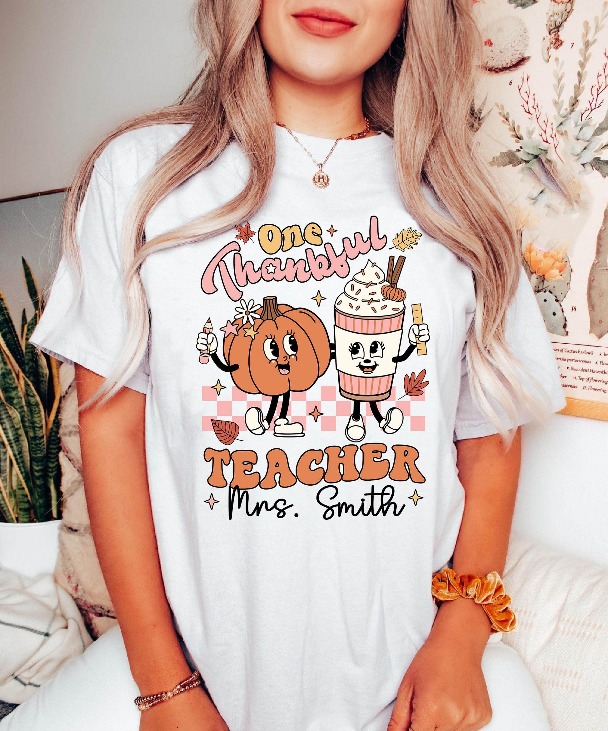 Teacher Shirt, One Thankful Teacher Shirt, Teacher Thanksgiving Shirt, Retro Fall Teacher Shirt, Pumpkin Teacher, Kindergarten Teacher