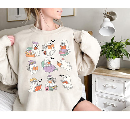 Teacher Halloween Shirt Read More Books, Ghost Reading Shirt, Spooky Teacher, Trick Or Teach, Book Lovers Halloween Shirt, Librarian Shirt