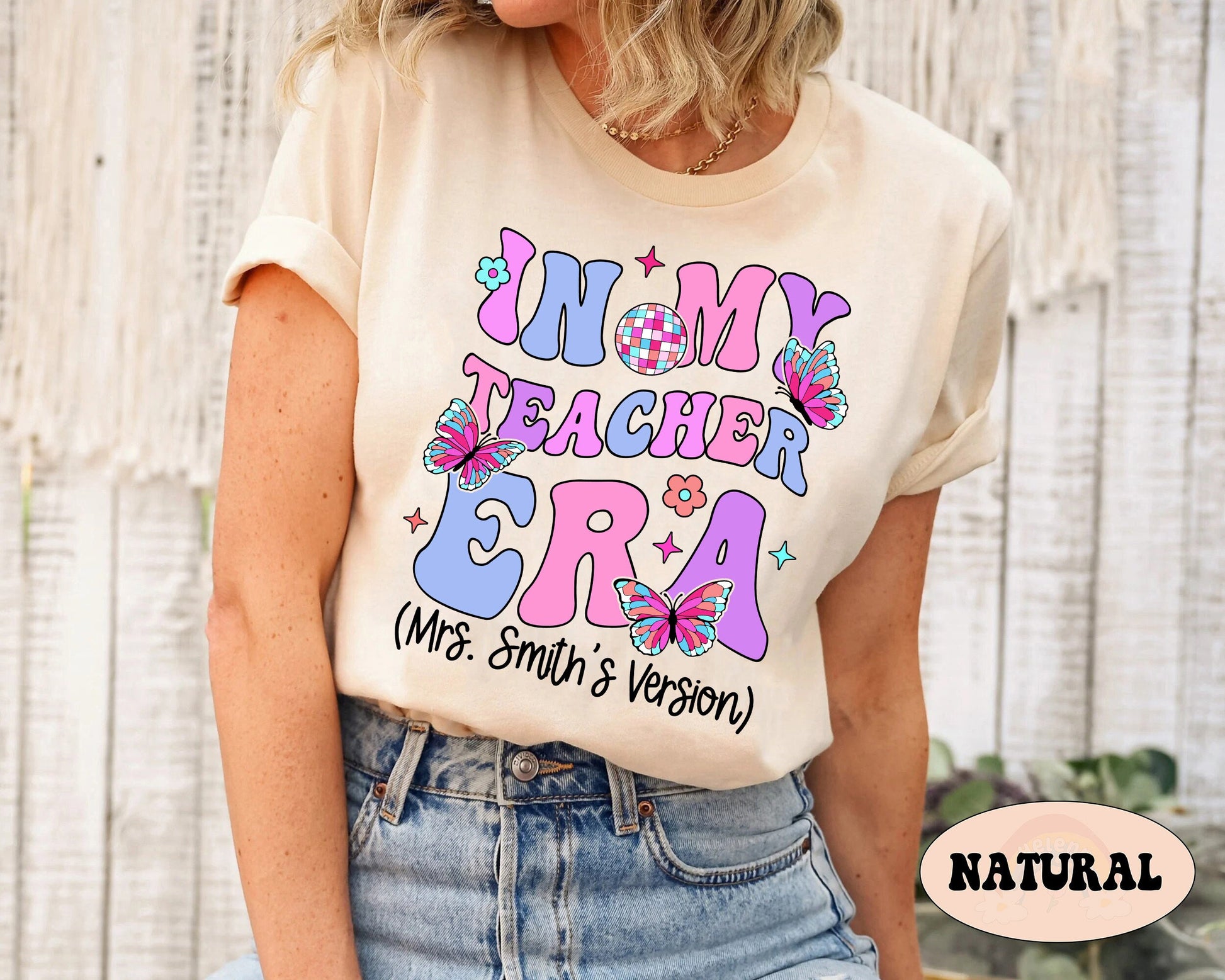 Teacher Shirt, In My Cool Teacher Era, Custom Teacher Name Shirt, Retro Teacher Era Shirt, Back To School Shirt, Teacher Appreciation Gift