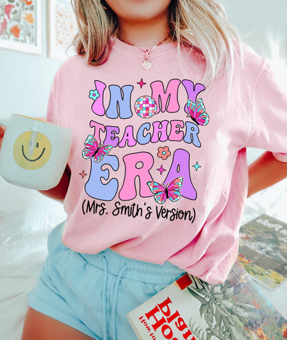 Teacher Shirt, In My Cool Teacher Era, Custom Teacher Name Shirt, Retro Teacher Era Shirt, Back To School Shirt, Teacher Appreciation Gift