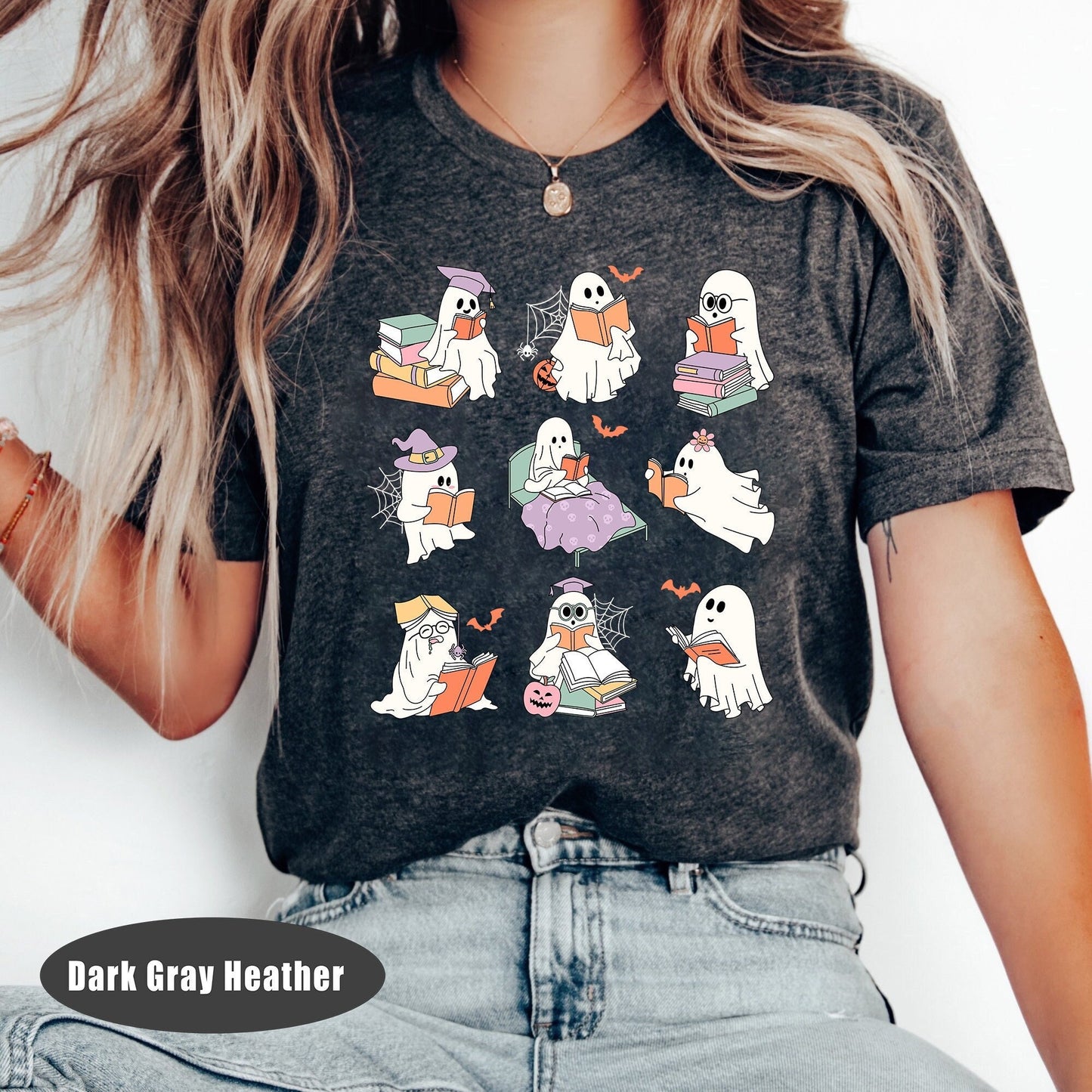 Teacher Halloween Shirt Read More Books, Ghost Reading Shirt, Spooky Teacher, Trick Or Teach, Book Lovers Halloween Shirt, Librarian Shirt