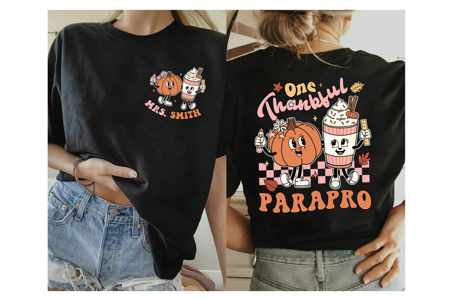 Paraprofessional Shirt, One Thankful Parapro Shirt, Paraprofessional Thanksgiving Shirt, Retro Fall Shirt, Custom Para Shirt, Parapro Gift