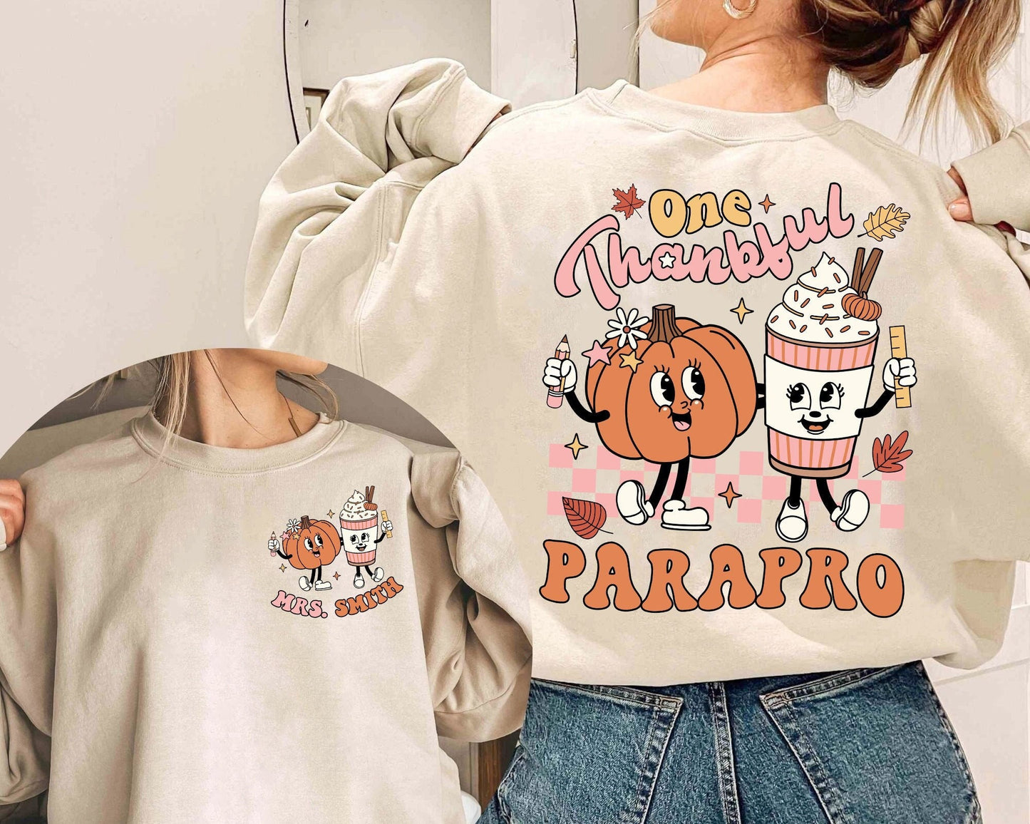 Paraprofessional Shirt, One Thankful Parapro Shirt, Paraprofessional Thanksgiving Shirt, Retro Fall Shirt, Custom Para Shirt, Parapro Gift