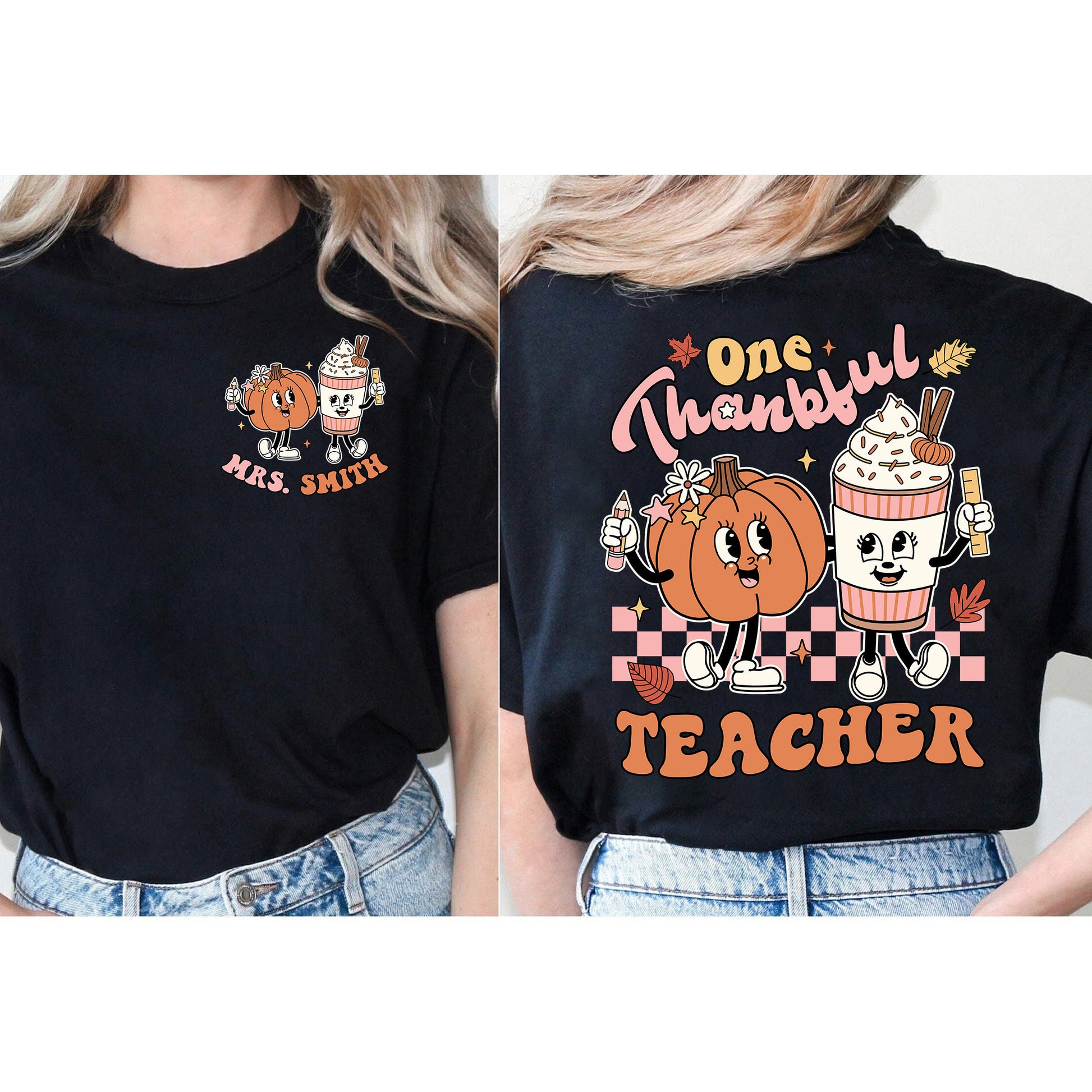 Teacher Shirt, One Thankful Teacher Shirt, Teacher Thanksgiving Shirt, Retro Fall Teacher Shirt, Pumpkin Teacher, Kindergarten Teacher