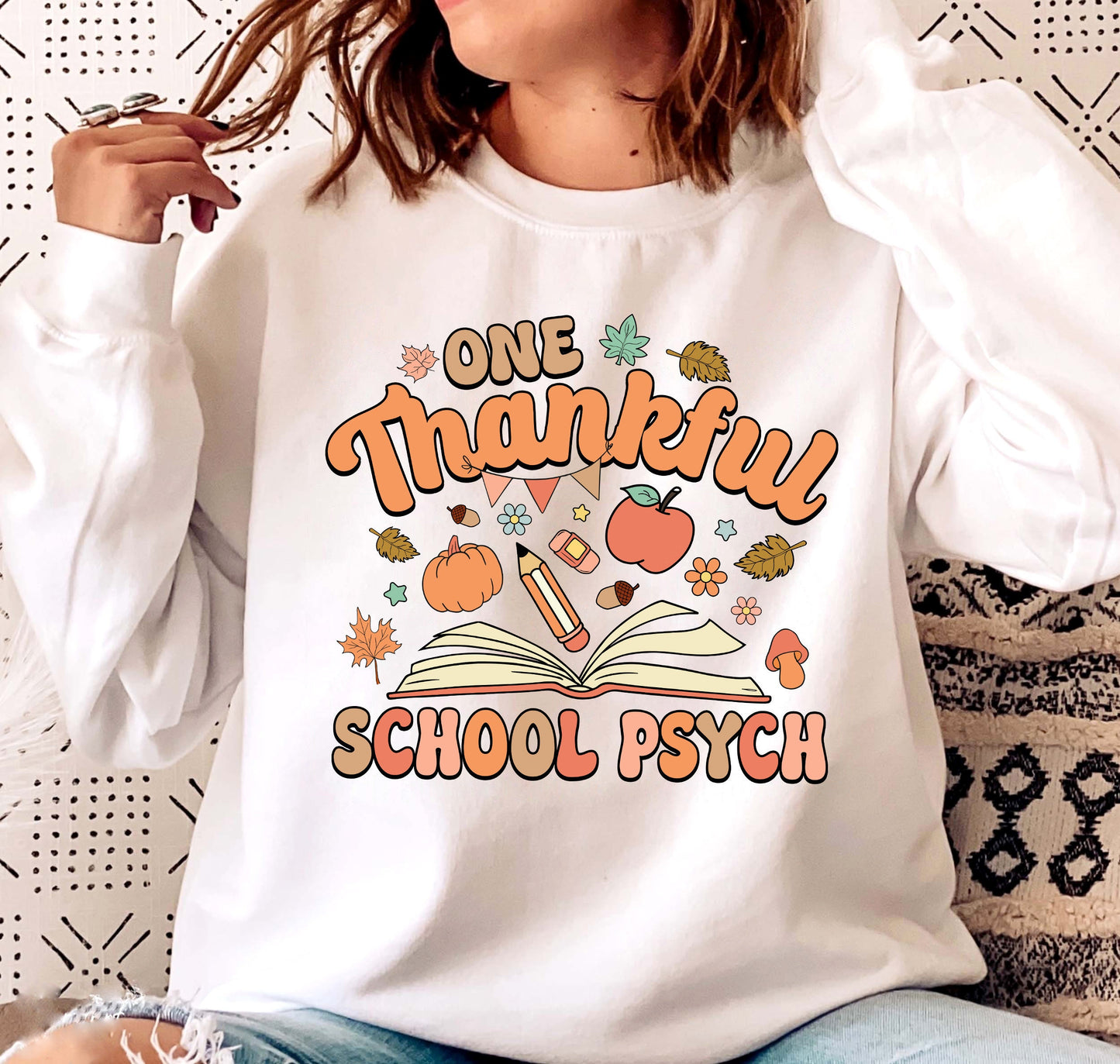 School Psychologist Shirt, One Thankful School Psych Shirt, School Psych Thanksgiving Shirt, Fall School Psychologist, School Psych Gift