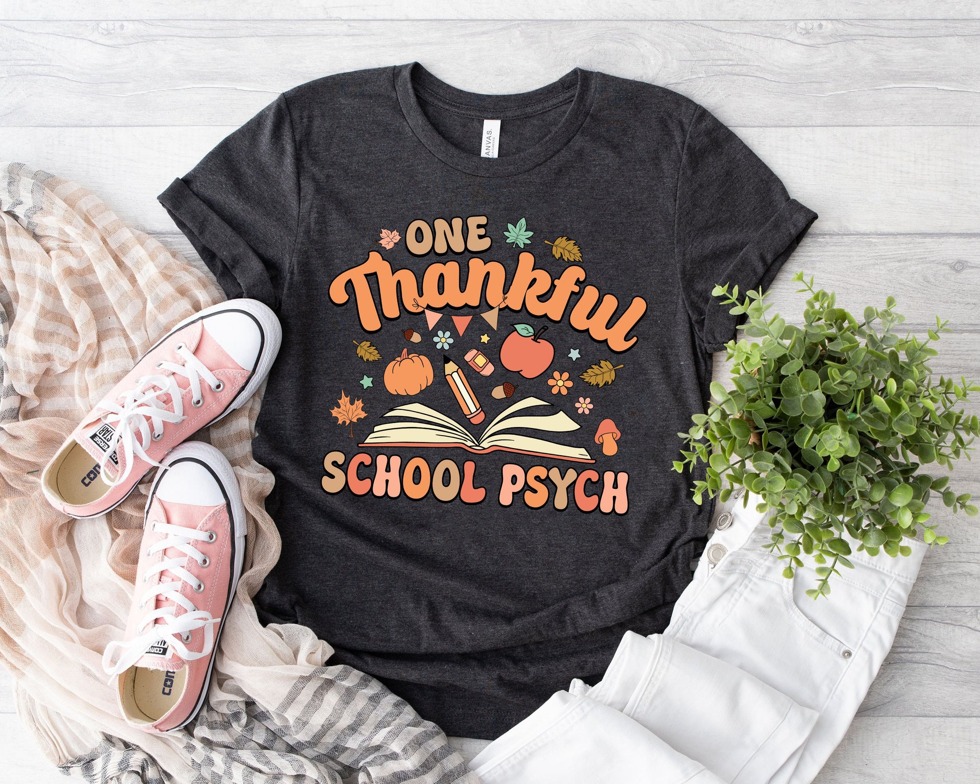 School Psychologist Shirt, One Thankful School Psych Shirt, School Psych Thanksgiving Shirt, Fall School Psychologist, School Psych Gift