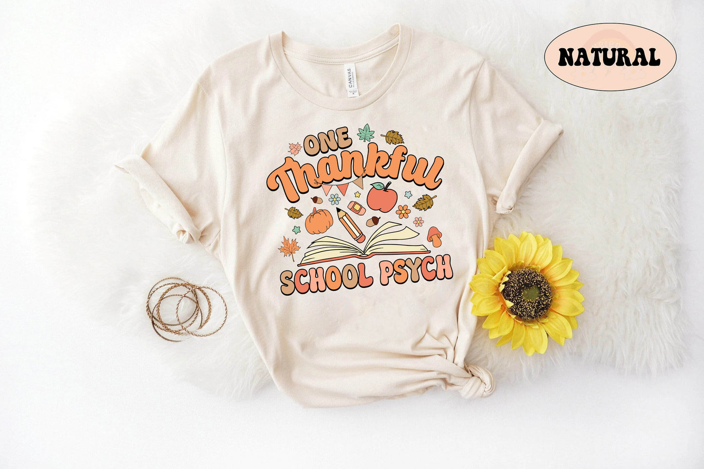 School Psychologist Shirt, One Thankful School Psych Shirt, School Psych Thanksgiving Shirt, Fall School Psychologist, School Psych Gift