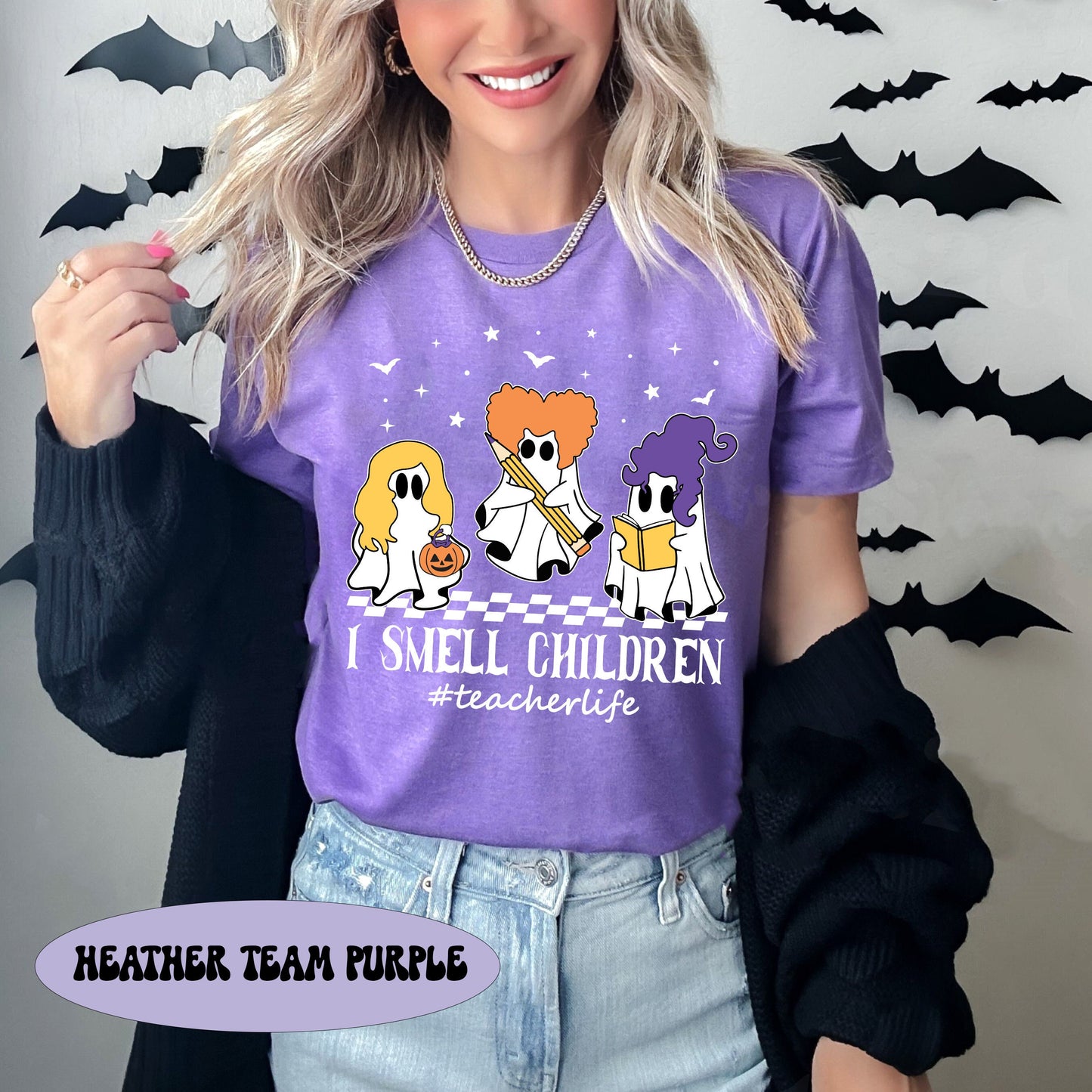 Teacher Halloween Shirt, I Smell Children Shirt, Teacher Life Shirt, Spooky Teacher Shirt, Cute Ghost Teacher Shirt, Teacher Halloween Gift