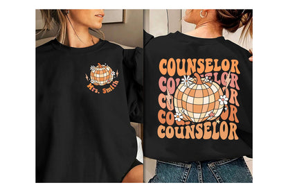 School Counselor Shirt, Retro Fall School Counselor Shirt, Personalized Counselor Shirt, Fall Vibes Counselor Shirt, School Counselor Gift