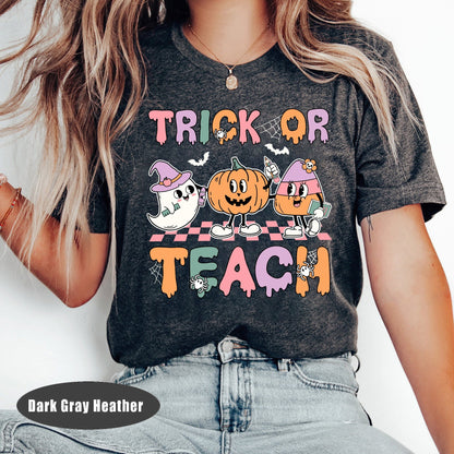 Teacher Halloween Shirt, Trick Or Teach Shirt, Spooky Teacher, Groovy Teacher Halloween Sweatshirt, Pumpkin Teacher, Teacher Halloween Gift