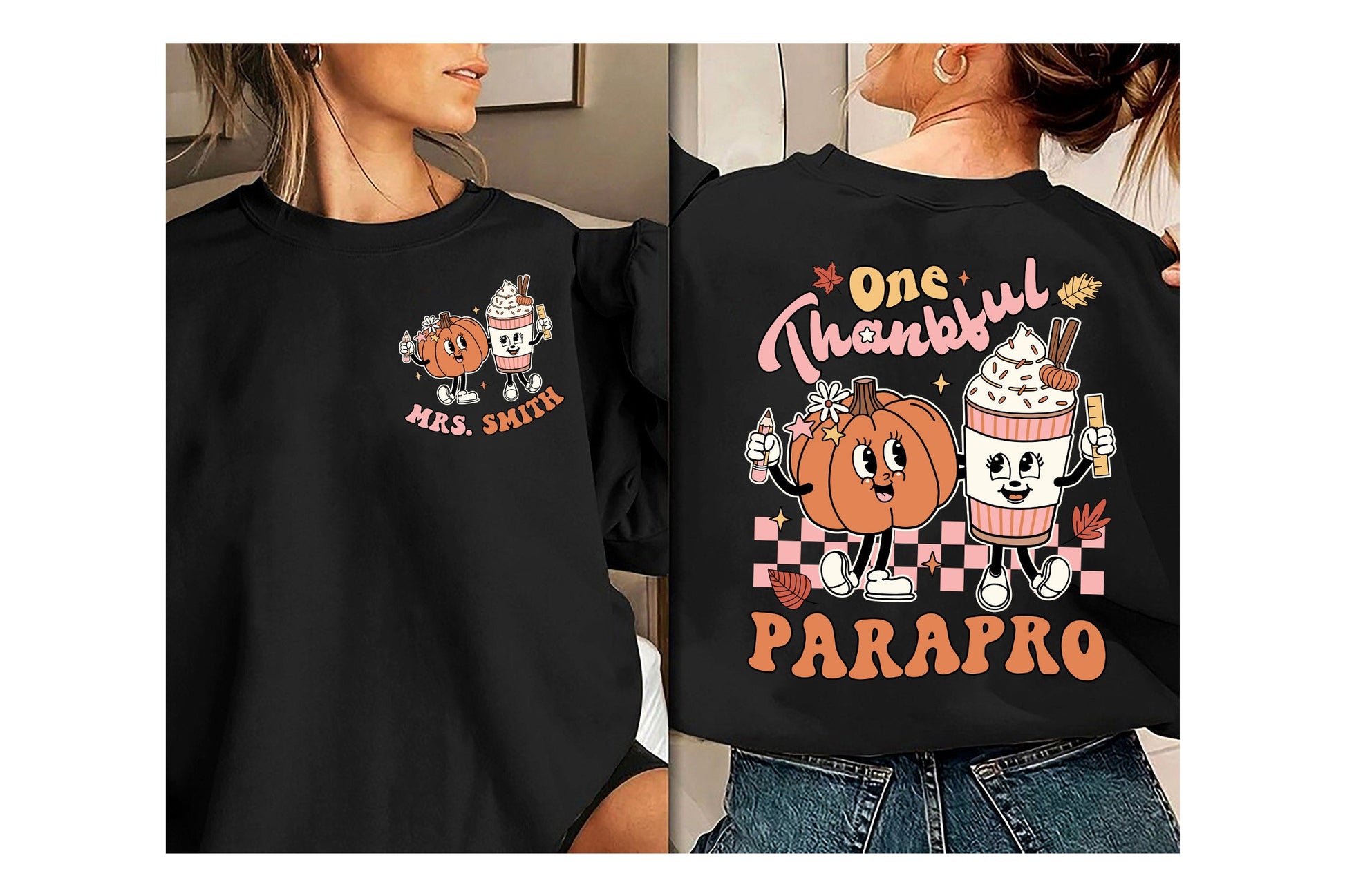 Paraprofessional Shirt, One Thankful Parapro Shirt, Paraprofessional Thanksgiving Shirt, Retro Fall Shirt, Custom Para Shirt, Parapro Gift