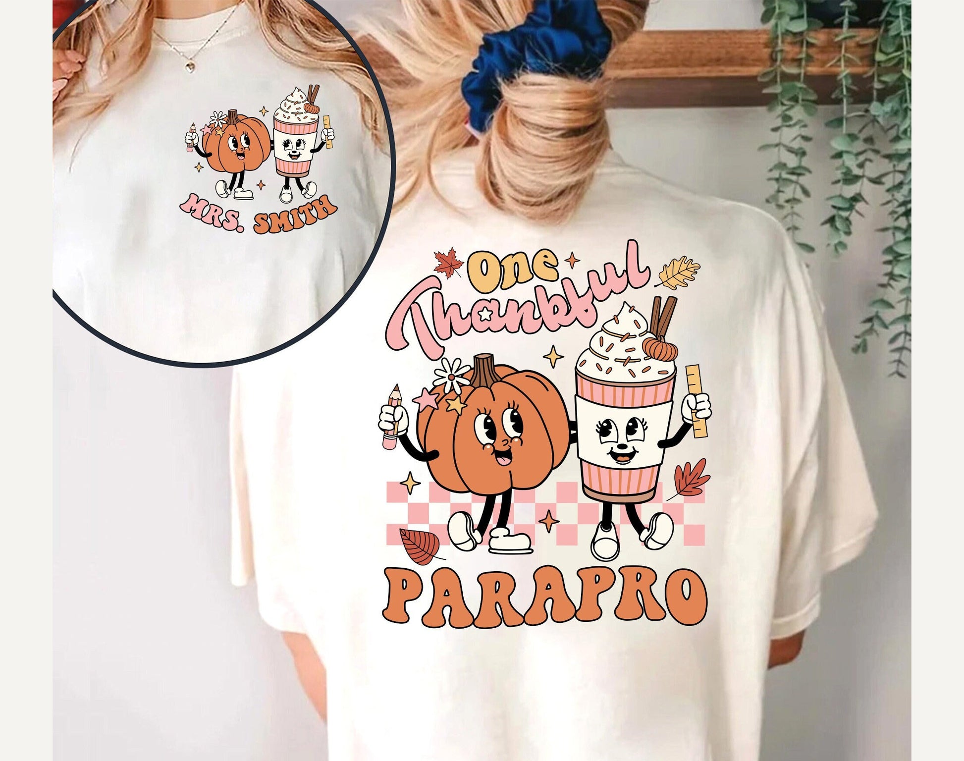 Paraprofessional Shirt, One Thankful Parapro Shirt, Paraprofessional Thanksgiving Shirt, Retro Fall Shirt, Custom Para Shirt, Parapro Gift