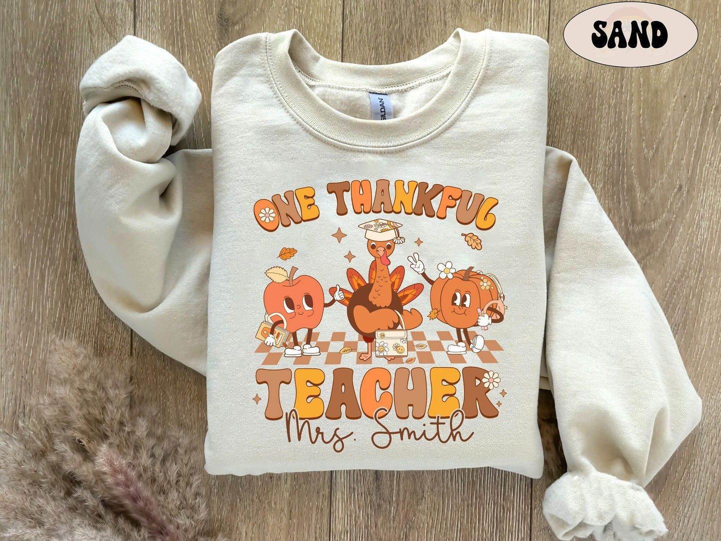 Teacher Shirt, One Thankful Teacher Shirt, Teacher Thanksgiving Shirt, Retro Fall Teacher Team Shirt, Pumpkin Teacher, Kindergarten Teacher