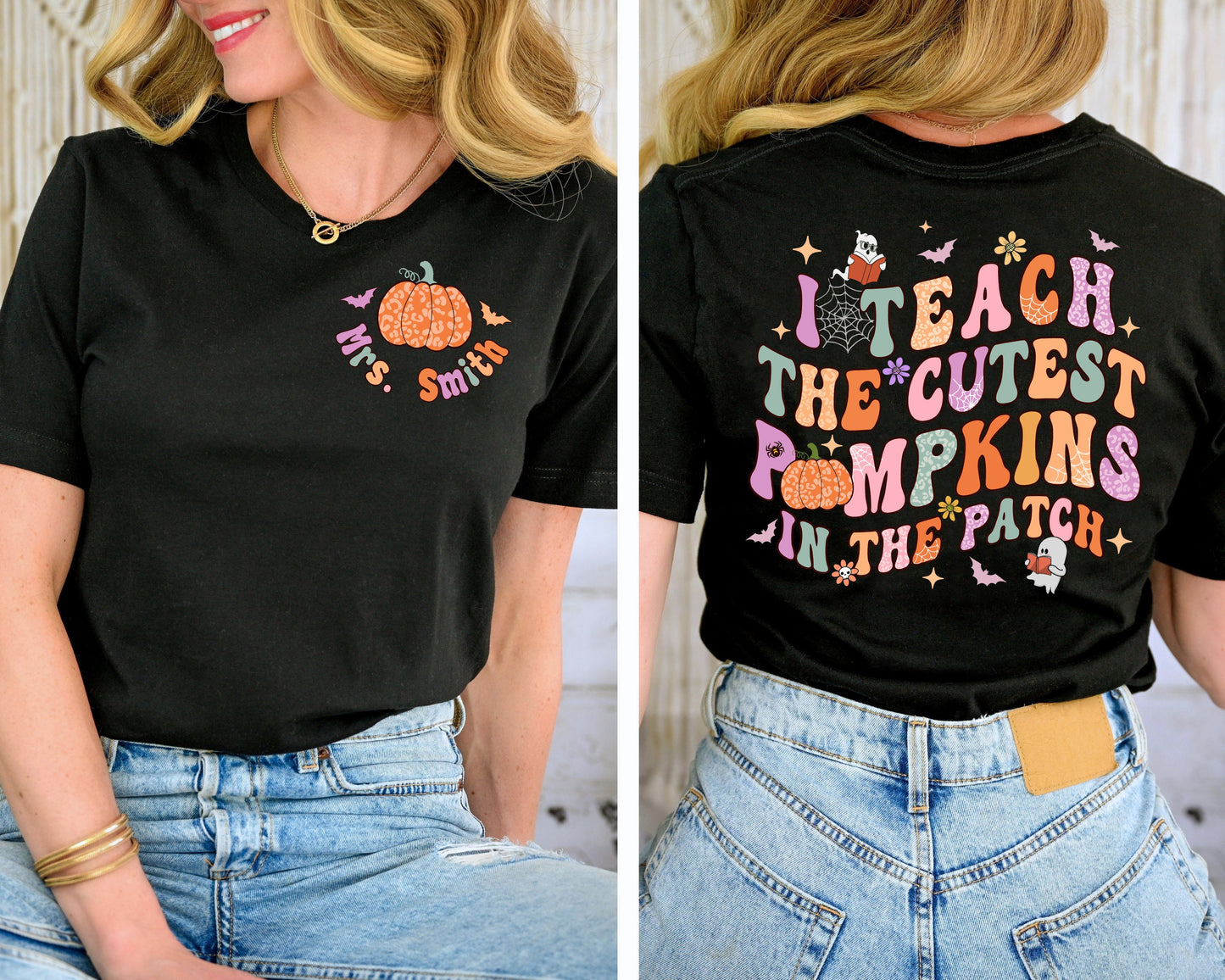 Teacher Halloween Shirt, I Teach The Cutest Pumpkins In The Patch, Pumpkin Teacher Shirt, Spooky Teacher Shirt, Teacher Halloween Gift