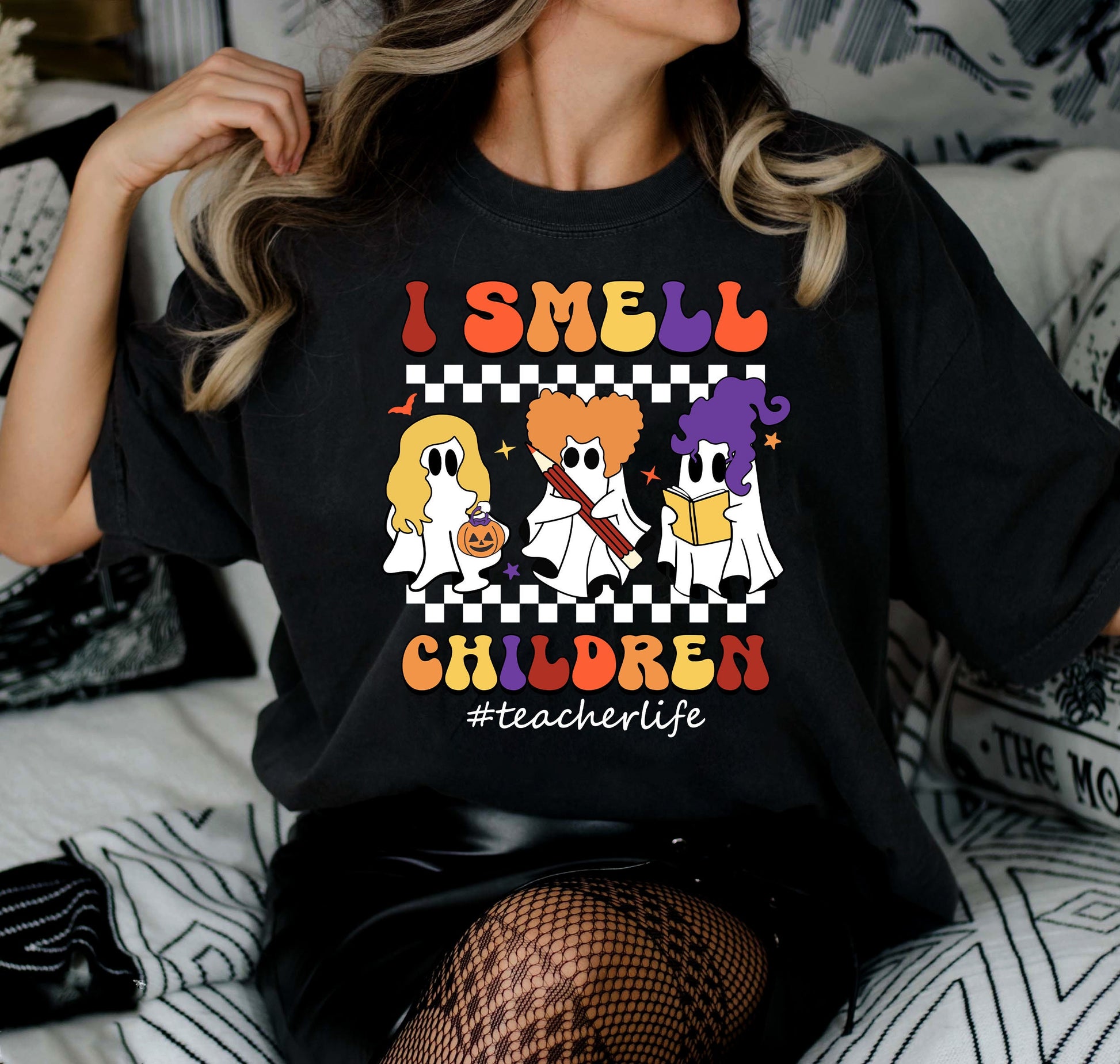 Teacher Halloween Shirt, I Smell Children Shirt, Teacher Life Shirt, Spooky Teacher Shirt, Cute Ghost Teacher Shirt, Teacher Halloween Gift