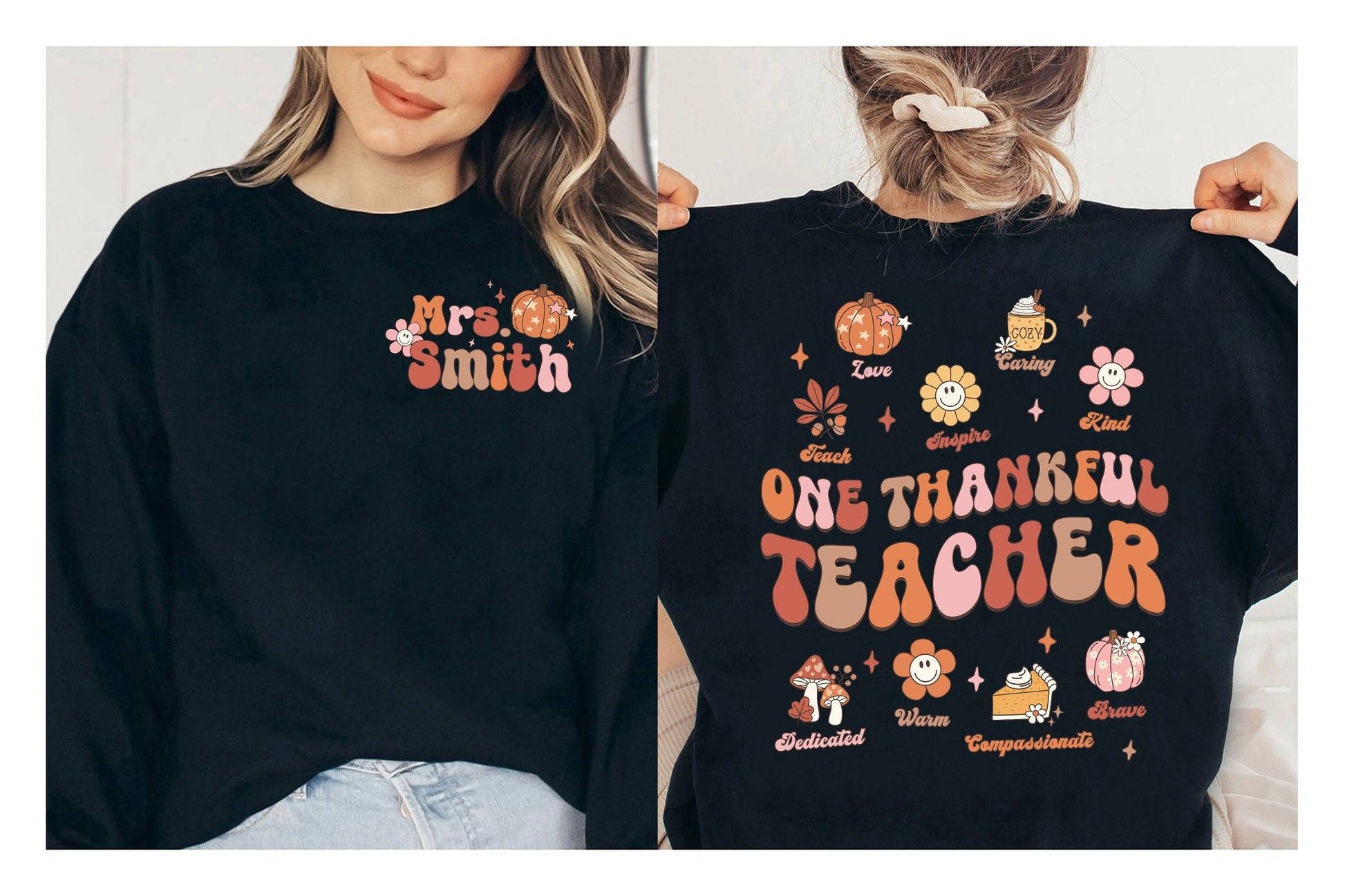 Teacher Shirt, One Thankful Teacher Shirt, Teacher Thanksgiving Shirt, Retro Fall Teacher Shirt, Pumpkin Teacher Tee, Kindergarten Teacher