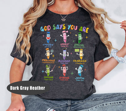 Teacher Shirt, Christian Teacher Shirt, God Says Teacher Shirt, Teacher Bible Verse Shirt, Kindergarten Teacher, Teacher Appreciation Gift