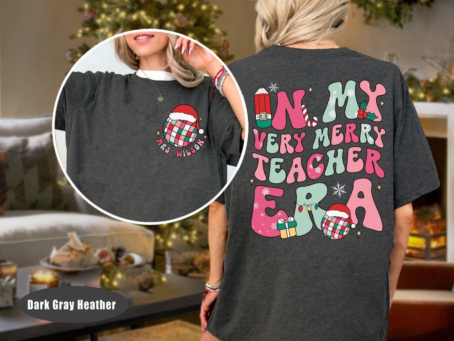 Teacher Christmas Sweatshirt, Very Merry Teacher Shirt, Custom Teacher Christmas Era, Christmas Teacher Sweatshirt, Teacher Christmas Gift