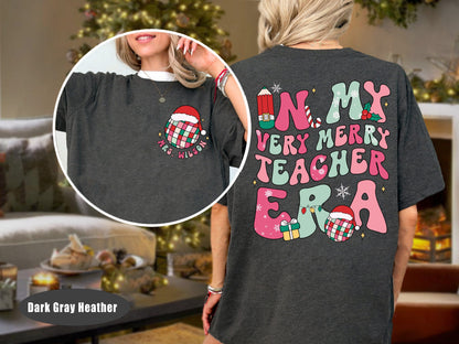 Teacher Christmas Sweatshirt, Very Merry Teacher Shirt, Custom Teacher Christmas Era, Christmas Teacher Sweatshirt, Teacher Christmas Gift