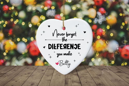 Custom Teacher Ornament, Christmas Teacher Gift, Thank You Teacher Ornament Gift, Personalized Christmas Gifts For Teacher, Teacher Keepsake