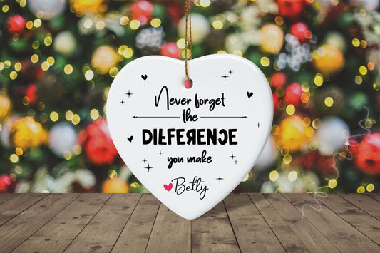 Custom Teacher Ornament, Christmas Teacher Gift, Thank You Teacher Ornament Gift, Personalized Christmas Gifts For Teacher, Teacher Keepsake