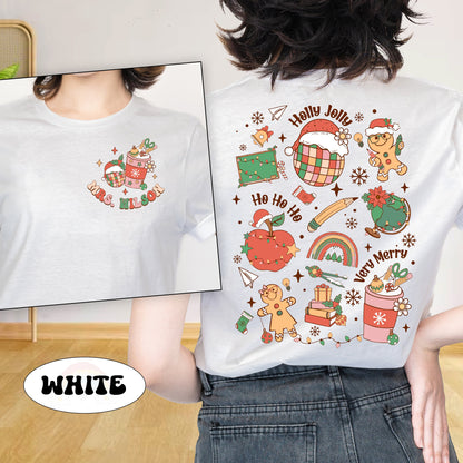 Personalized Christmas Teacher Shirt, Teacher Christmas Sweatshirt, Funny Shirt For Teacher, Retro Christmas Teacher, Christmas Teacher Gift