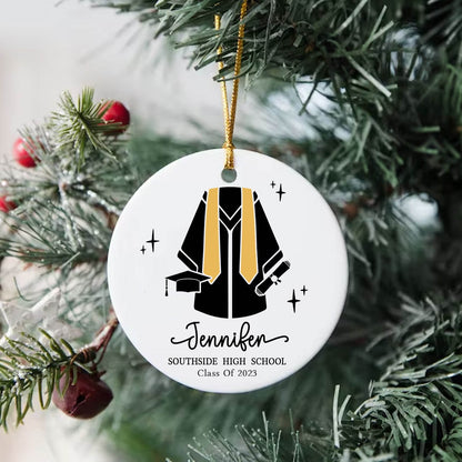 Personalized Graduation Christmas Ornament, High School College Graduation Gift, Custom Graduate Ornament, Teacher Student Ornament Gift