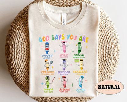 Teacher Shirt, Christian Teacher Shirt, God Says Teacher Shirt, Teacher Bible Verse Shirt, Kindergarten Teacher, Teacher Appreciation Gift