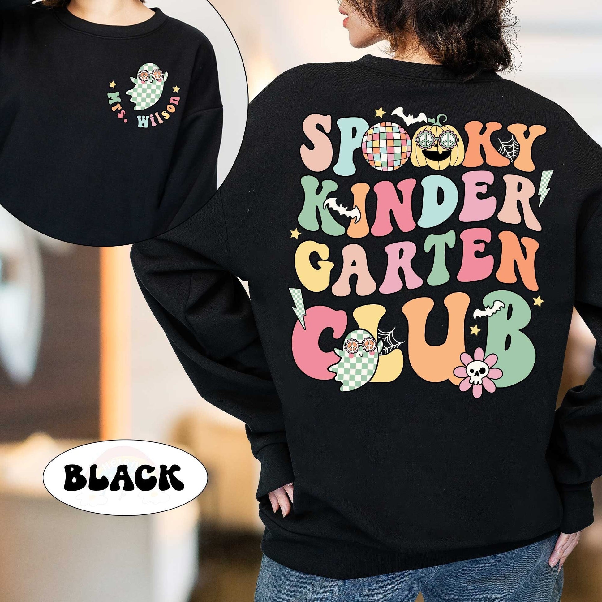 Teacher Halloween Shirt, Spooky Kindergarten Club Shirt, Kindergarten Teacher Halloween Shirt, Cute Halloween Shirt, Teacher Halloween Gift