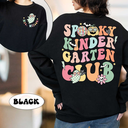 Teacher Halloween Shirt, Spooky Kindergarten Club Shirt, Kindergarten Teacher Halloween Shirt, Cute Halloween Shirt, Teacher Halloween Gift