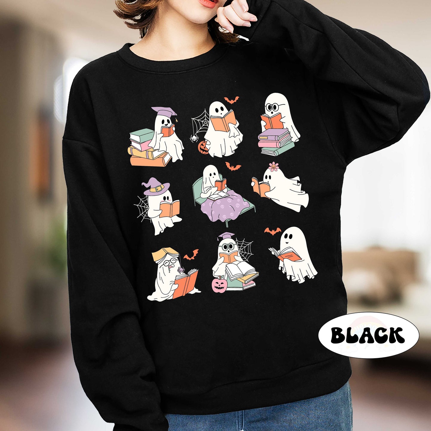 Teacher Halloween Shirt Read More Books, Ghost Reading Shirt, Spooky Teacher, Trick Or Teach, Book Lovers Halloween Shirt, Librarian Shirt