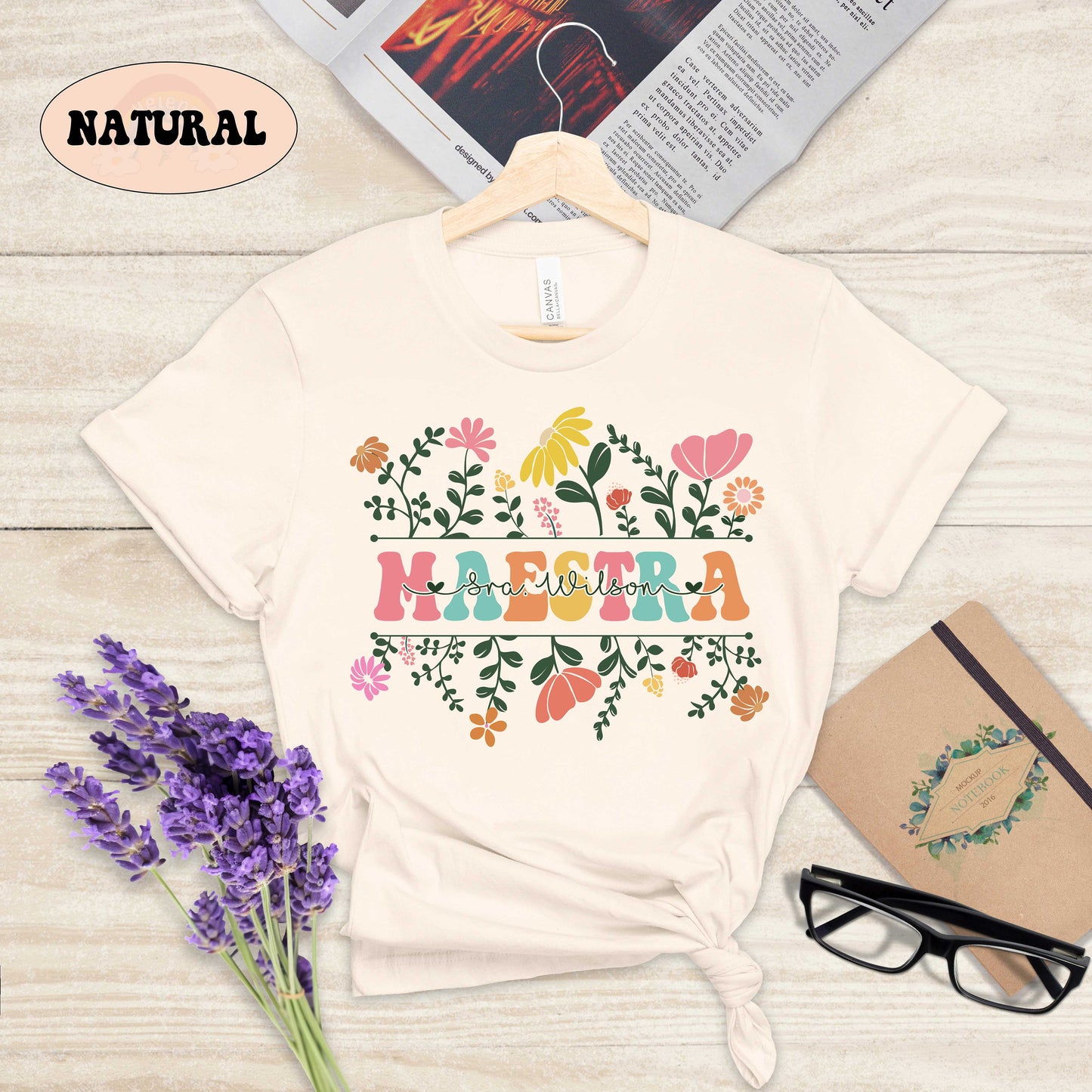 Teacher Shirt, Bilingual Teacher Shirt, Personalized Maestra Shirt, Maestra Bilingual, Flower Maestra Shirt, Spanish Teacher, Bilingual Gift