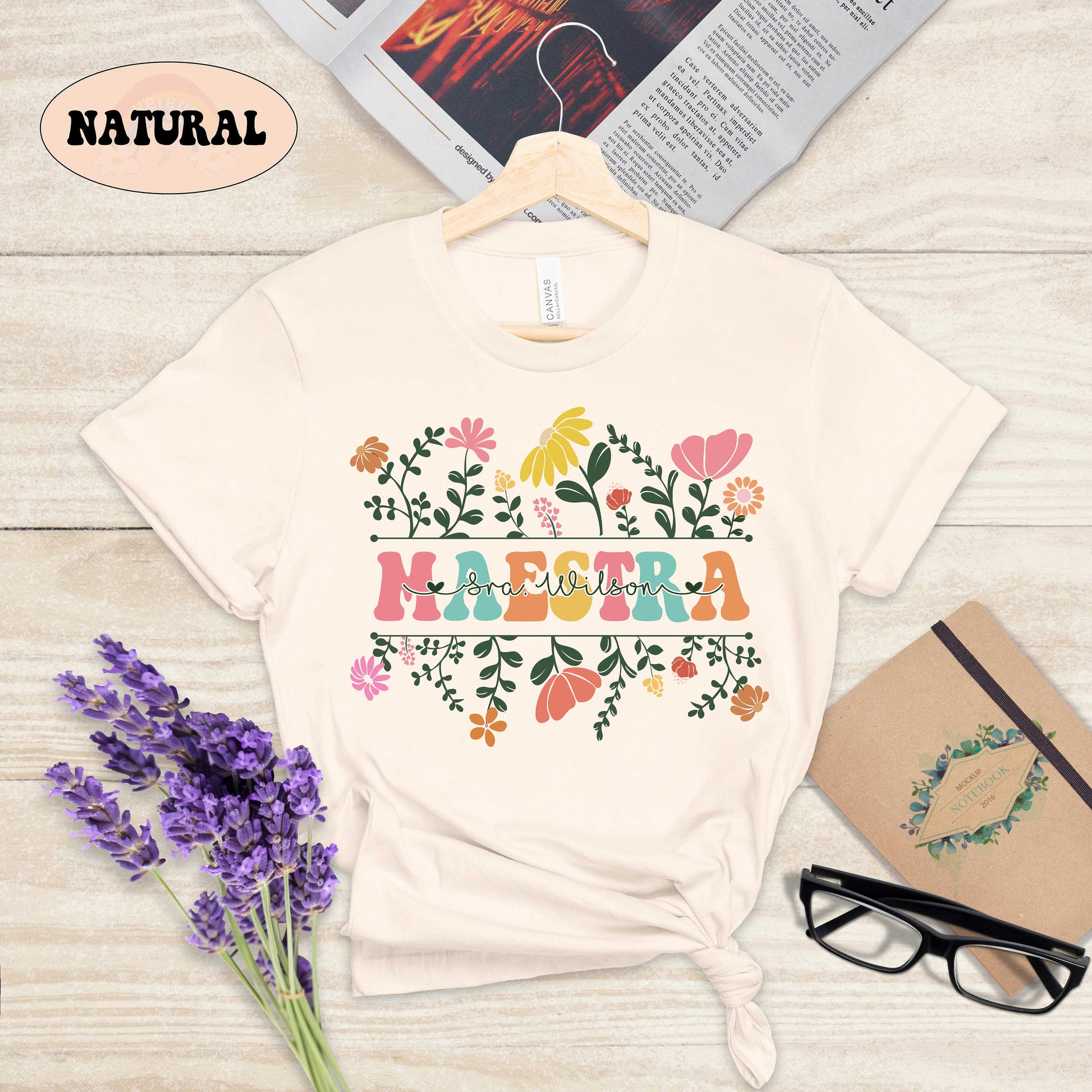 Teacher Shirt, Bilingual Teacher Shirt, Personalized Maestra Shirt, Maestra Bilingual, Flower Maestra Shirt, Spanish Teacher, Bilingual Gift