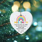 Personalized Teacher Ornament, Christmas Teacher Gift, Thank You Teacher Ornament Gift, Custom Christmas Gifts For Teacher, Teacher Keepsake