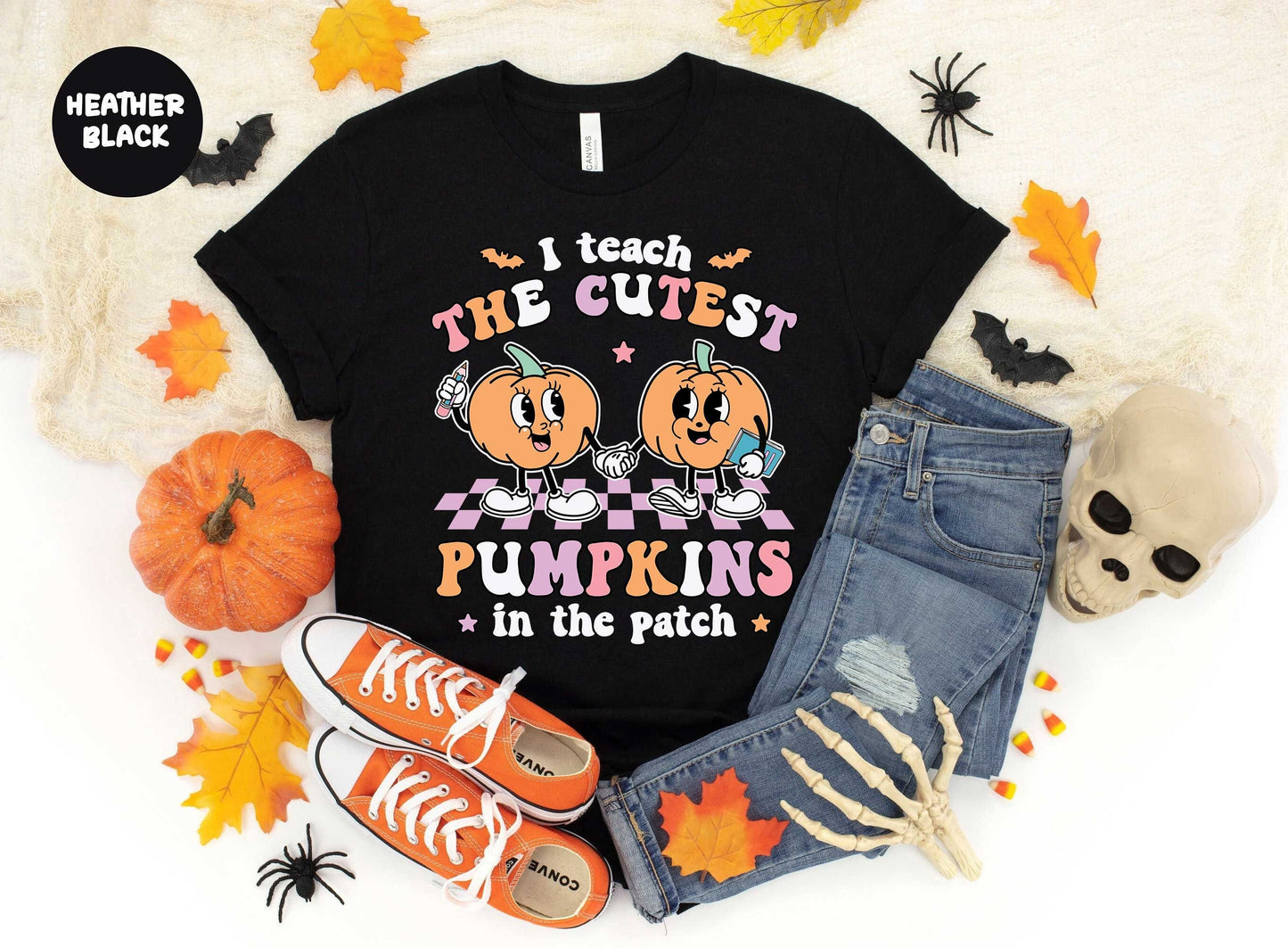 Teacher Halloween Shirt, I Teach The Cutest Pumpkins In The Patch, Spooky Teacher Shirt, Pumpkin Teacher Shirt, Teacher Halloween Gift
