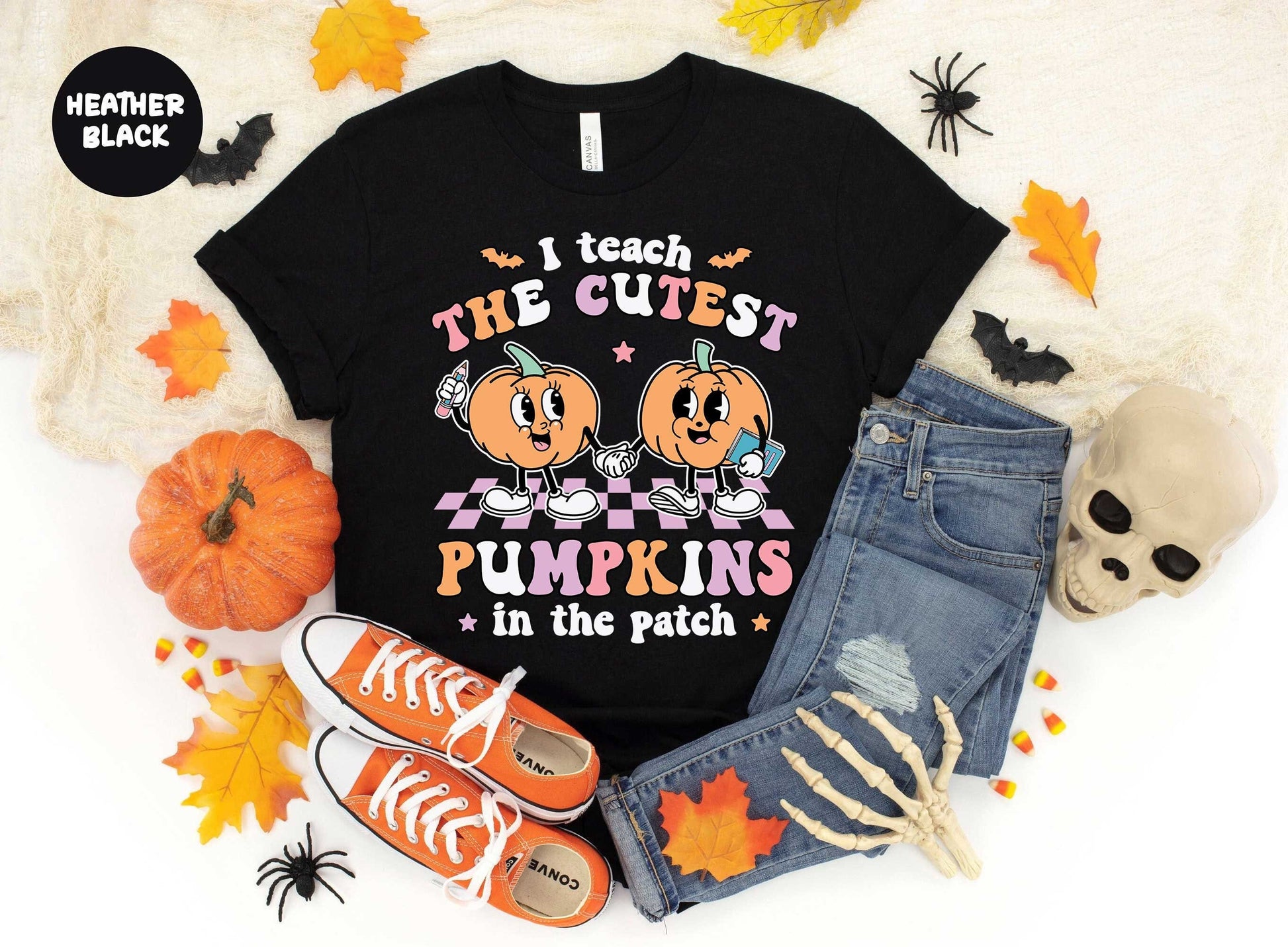 Teacher Halloween Shirt, I Teach The Cutest Pumpkins In The Patch, Spooky Teacher Shirt, Pumpkin Teacher Shirt, Teacher Halloween Gift