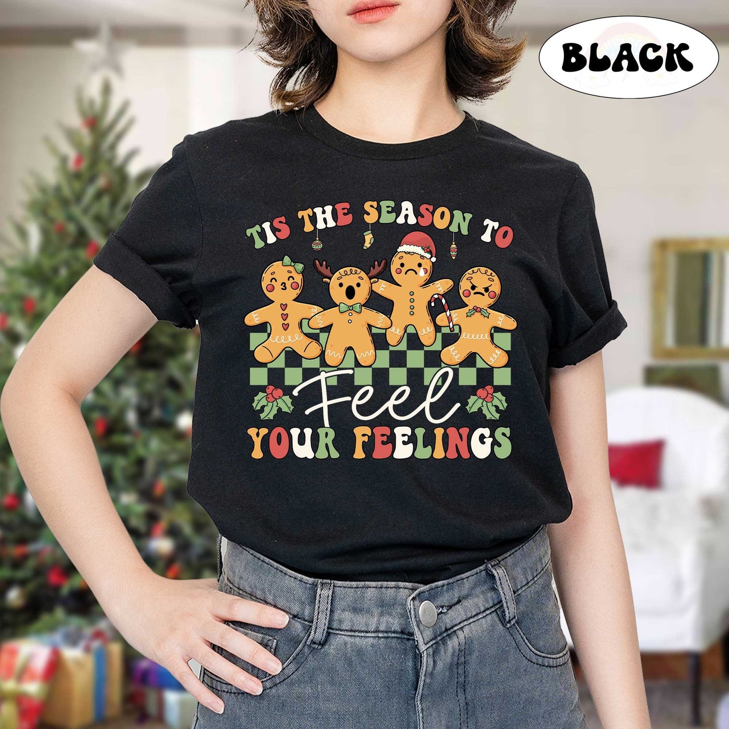 Christmas School Psychologist Shirt, It's Ok To Feel All the Feels, Mental Health Christmas Shirt, School Counselor, Tis The Season Xmas