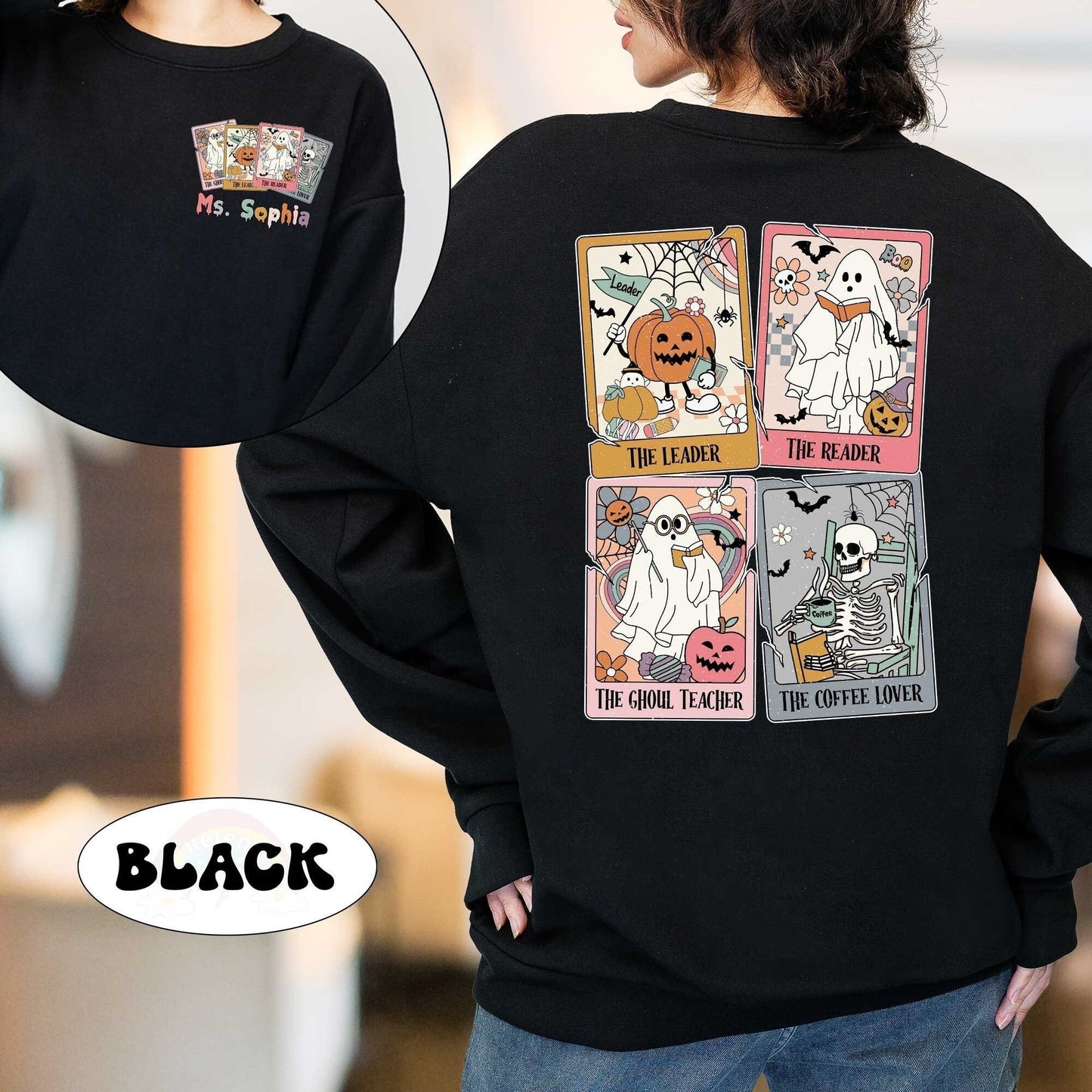 Teacher Halloween Shirt, Teacher Tarot Card Shirt, Teacher Card Shirt, Halloween Teacher Gift, Spooky Teacher, Kindergarten Teacher Shirt