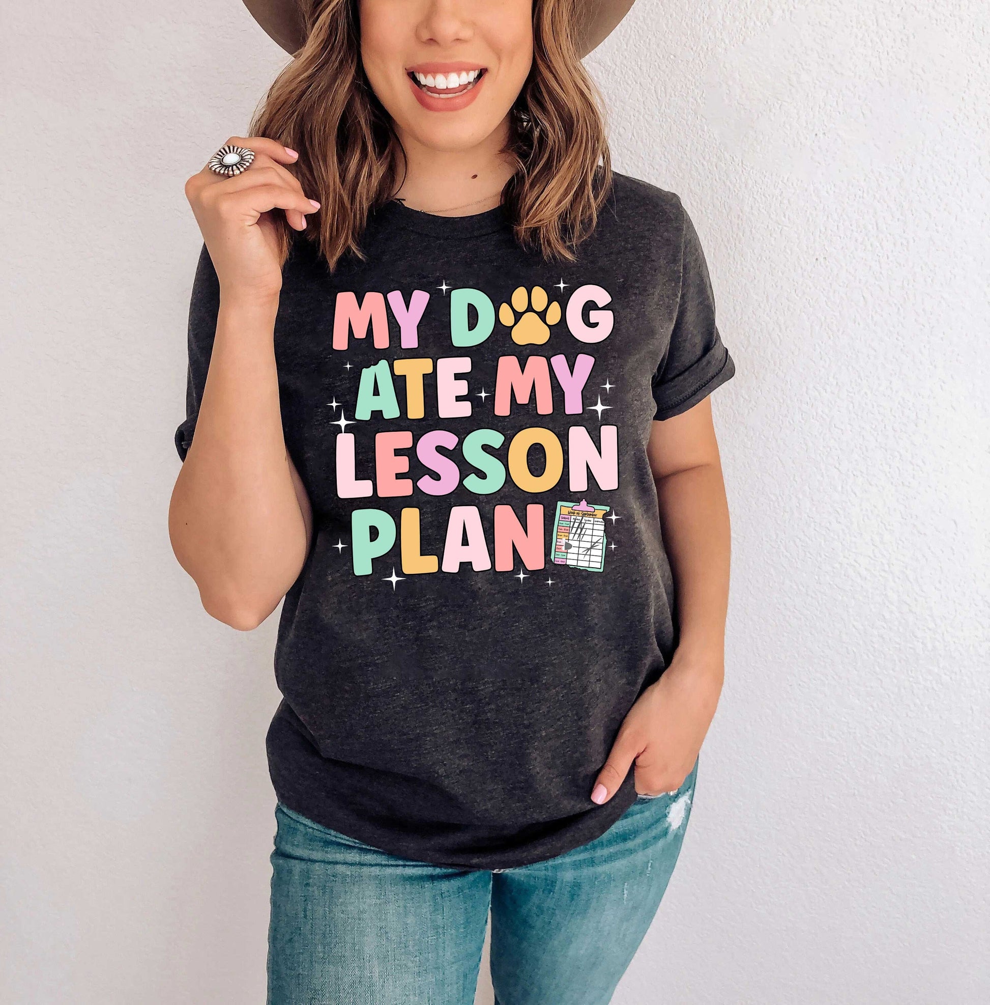 Teacher Shirt, My Dog Ate My Lesson Plan Shirt, Funny Teacher Shirt, Kindergarten Teacher, Teacher Life, Teacher Appreciation Dog Mom Gift