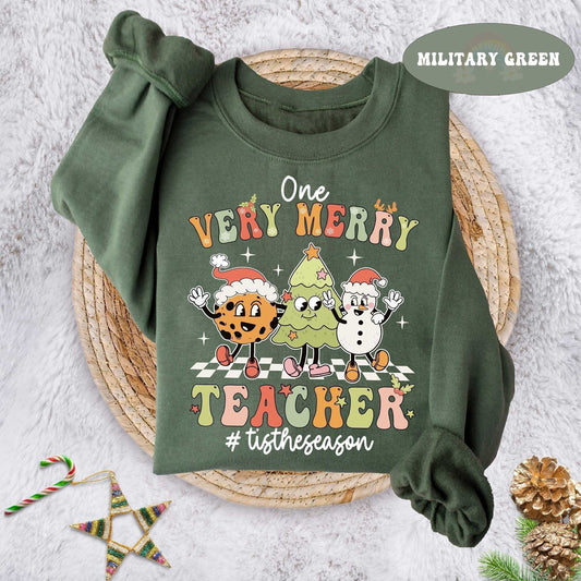 Teacher Christmas Shirt, Very Merry Teacher Shirt, Tis The Season Christmas Teacher Sweatshirt, Teacher Team Shirt, Teacher Christmas Gift