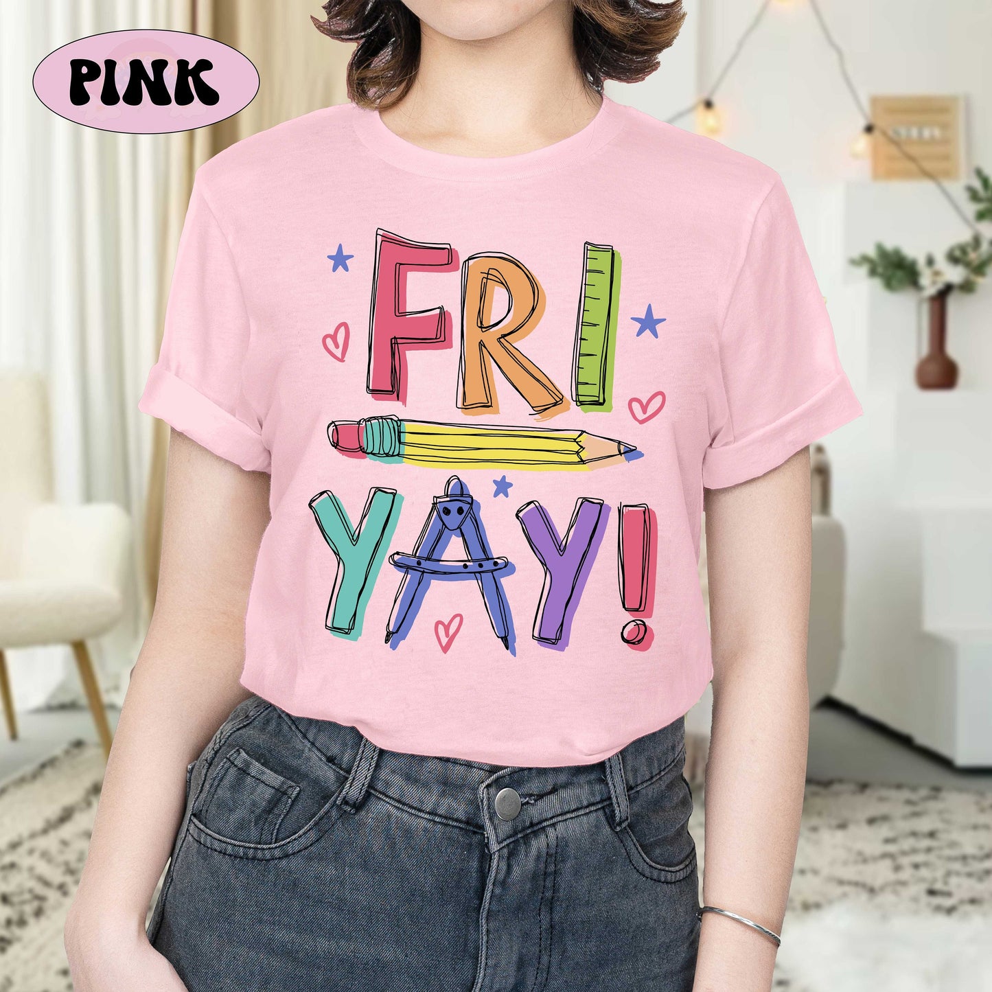 Teacher Shirt, Happy Friyay Shirt, Funny Teacher Shirt, Fri-Yay Shirt, Teacher Team Shirt, Kindergarten Teacher, Teacher Appreciation Gift